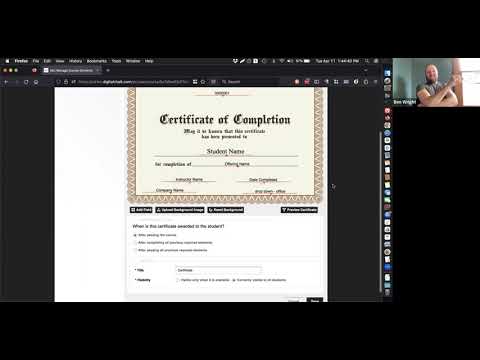 Issuing Certificates in DigitalChalk