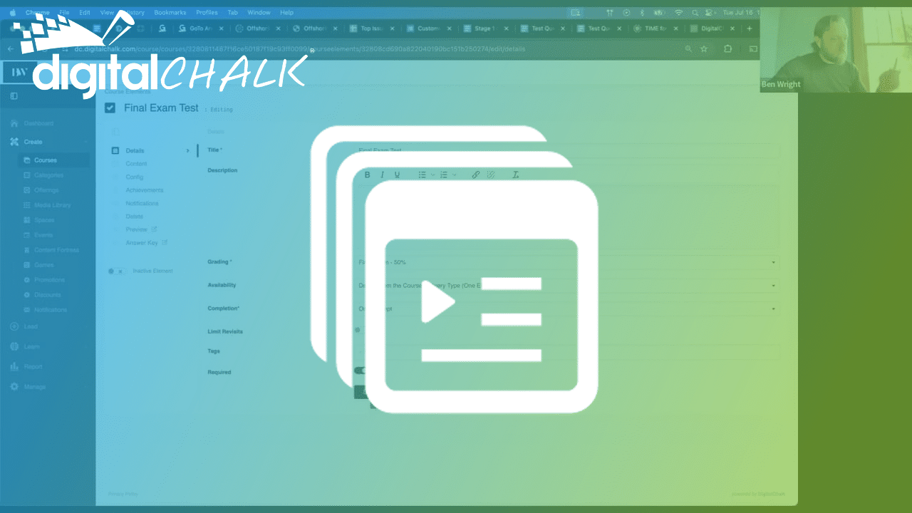 DigitalChalk: Grading Categories / Weighted Grading