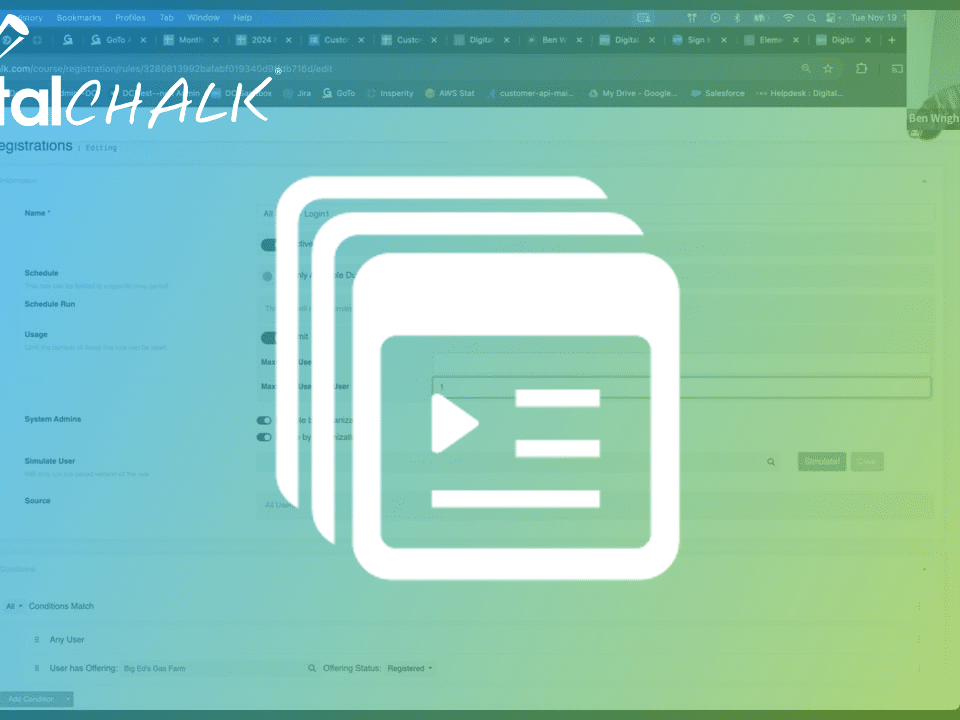 DigitalChalk: Login-Based Registration Rules